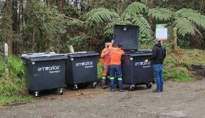 La vereda Piedras Blancas, en el Parque Arv&iacute;, estrena punto limpio